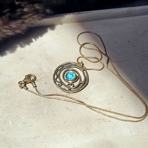 Sterling Silver Opal Necklace